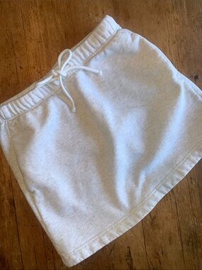 Wilfred Free  Light Gray Drawstring Mini Skirt